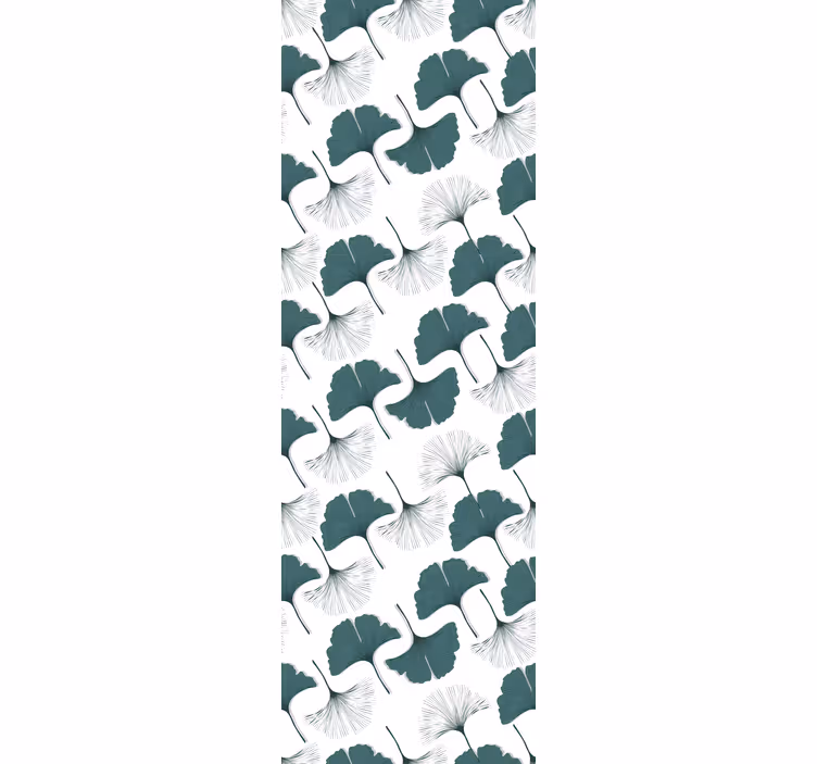 Tapete Blätter ginkgo-grau-arrangement - TenStickers