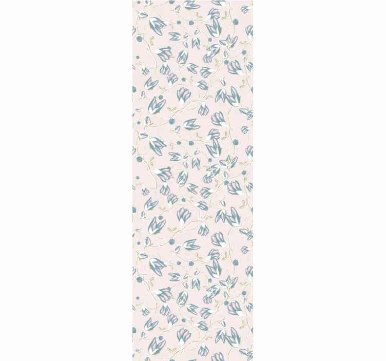 Blumentapete mit zartem blumenmuster - TenStickers