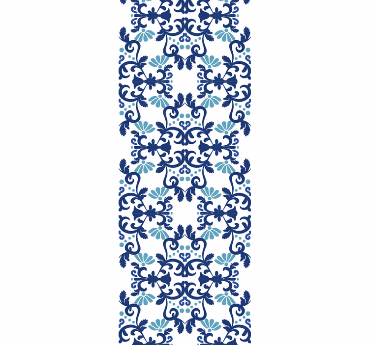 Fliesen Tapete verziertes blaues mosaik - TenStickers
