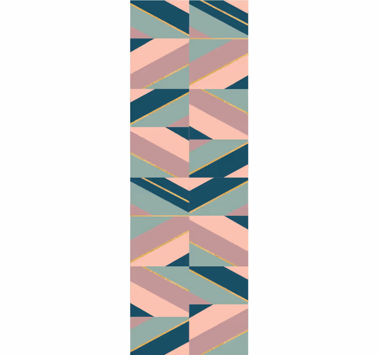 Tapete geometrische Muster abstrakte pastellwinkel - TenStickers