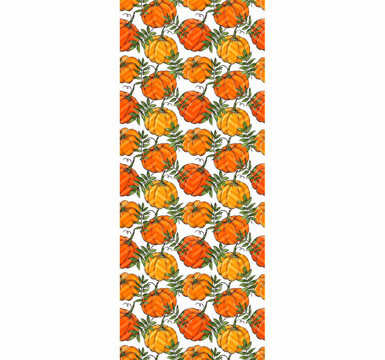Halloween Tapete kürbisblüten - TenStickers