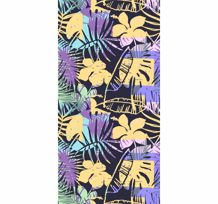 Tapete Natur tropische blumenharmonie - TenStickers