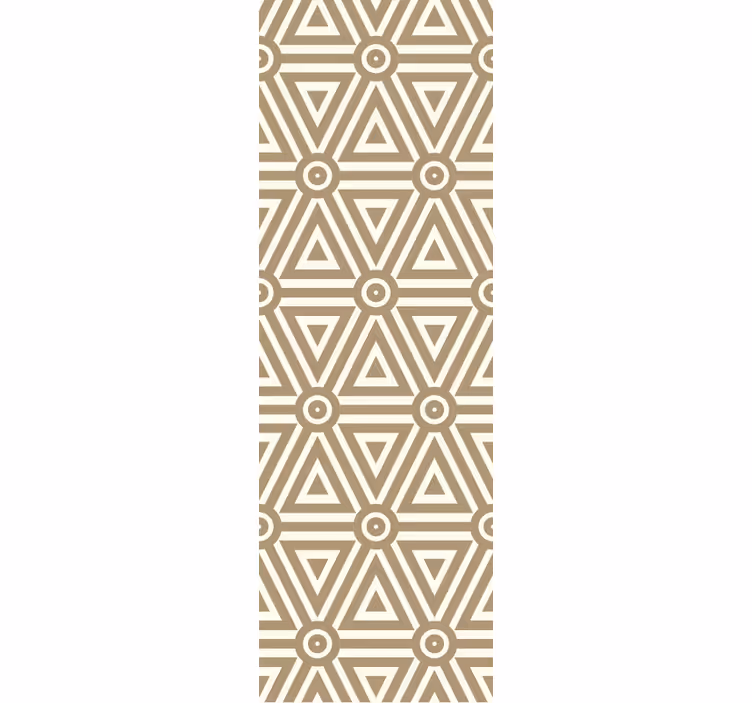 Tapete geometrische Muster dreieckige beige anordnung - TenStickers