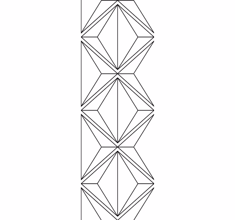 Tapete geometrische Muster stilisierte rautenformen - TenStickers
