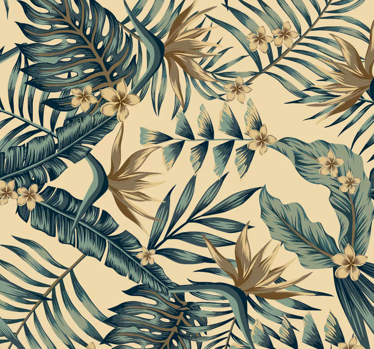 Tapete Natur tropische botanische szene - TenStickers