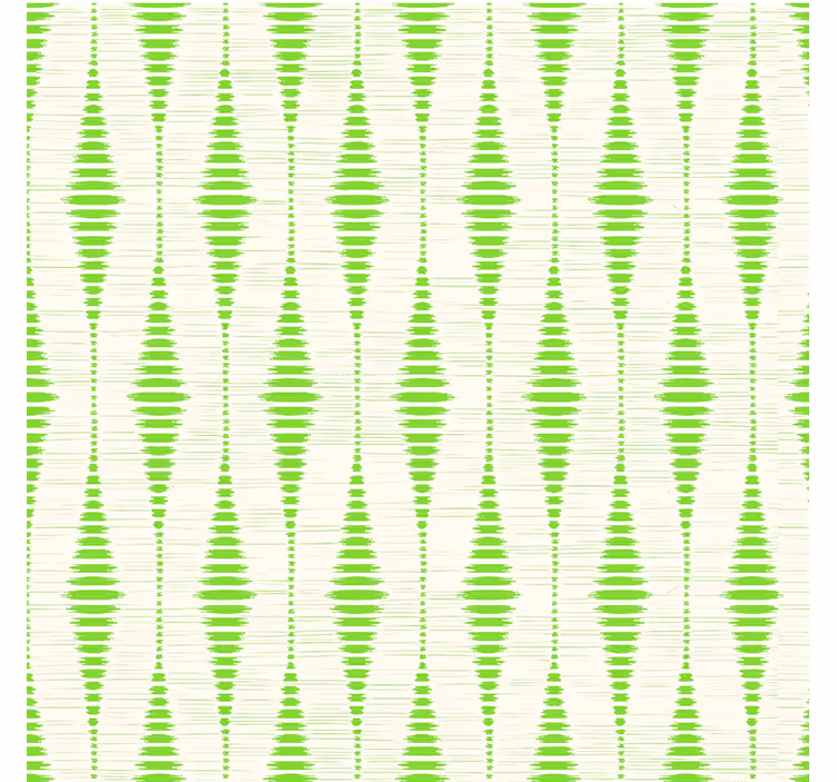Geometrische Tapete grünes rabaul-ikat - TenStickers