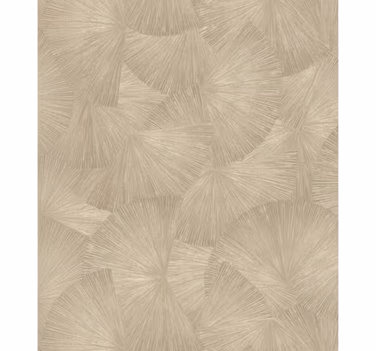 Tapete blätter im eleganten beige abstrakten fächer - TenStickers