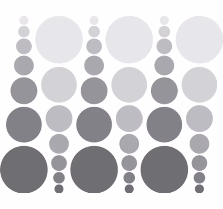 Tapete geometrische muster in grautönen mit kreisen - TenStickers