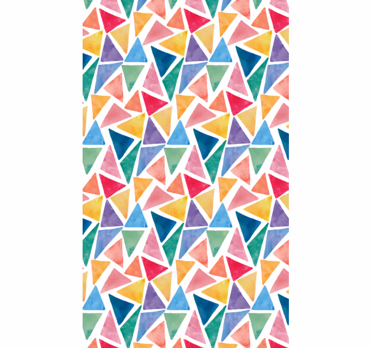 Tapete geometrische muster fröhliche bunte dreiecke - TenStickers