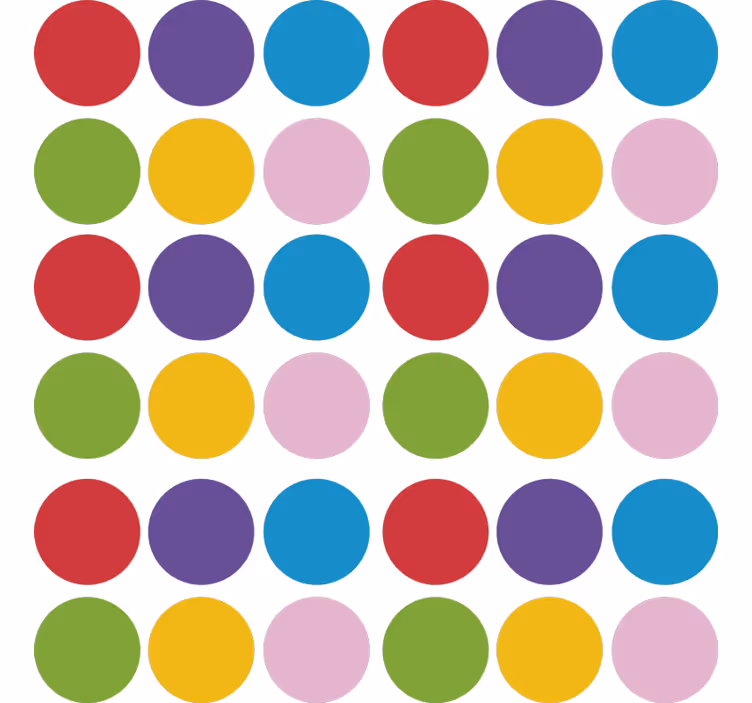 Tapete geometrische muster einfache farbige kreise - TenStickers
