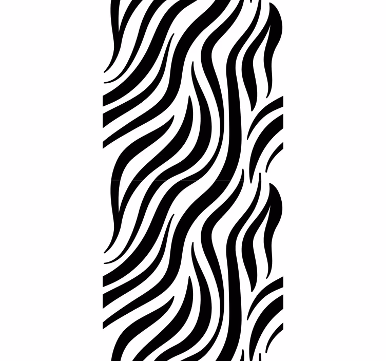 Tapete geometrische muster in schwarz-weißen zebrastripes - TenStickers