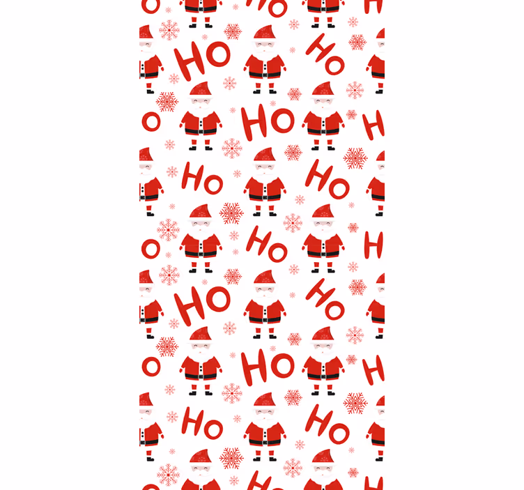 Weihnachtstapete mit weihnachtsmann hohoho - TenStickers
