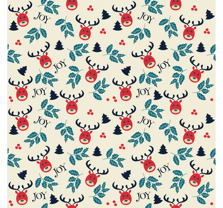 Weihnachtstapete freude und rentiere - TenStickers