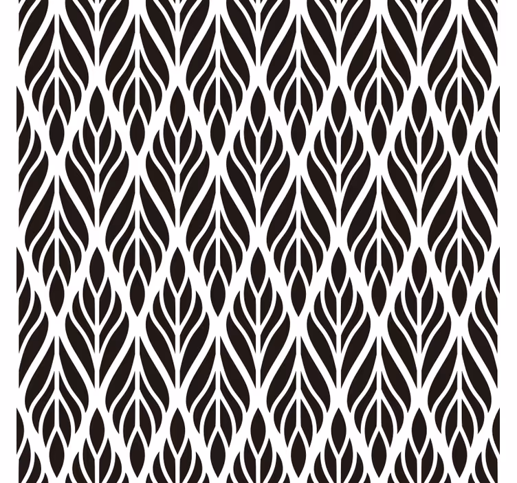 Tapete wohnzimmer elegante schwarze blätter - TenStickers