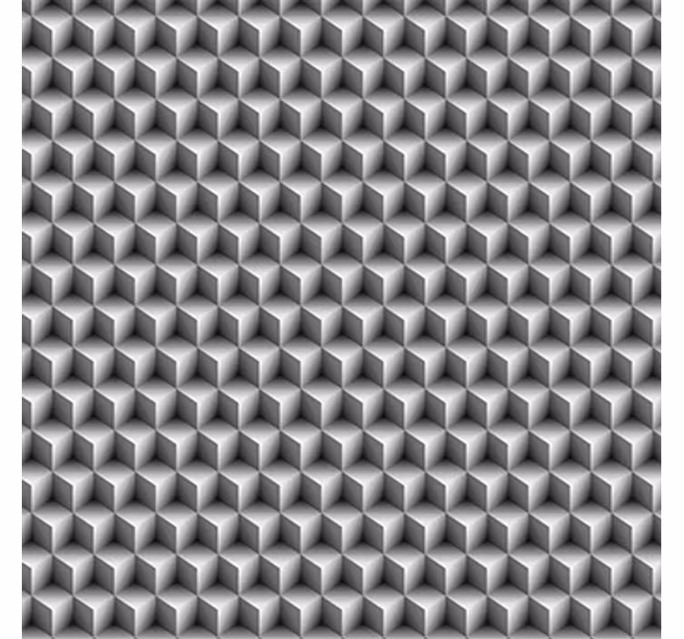3d tapete graues würfelmuster - TenStickers