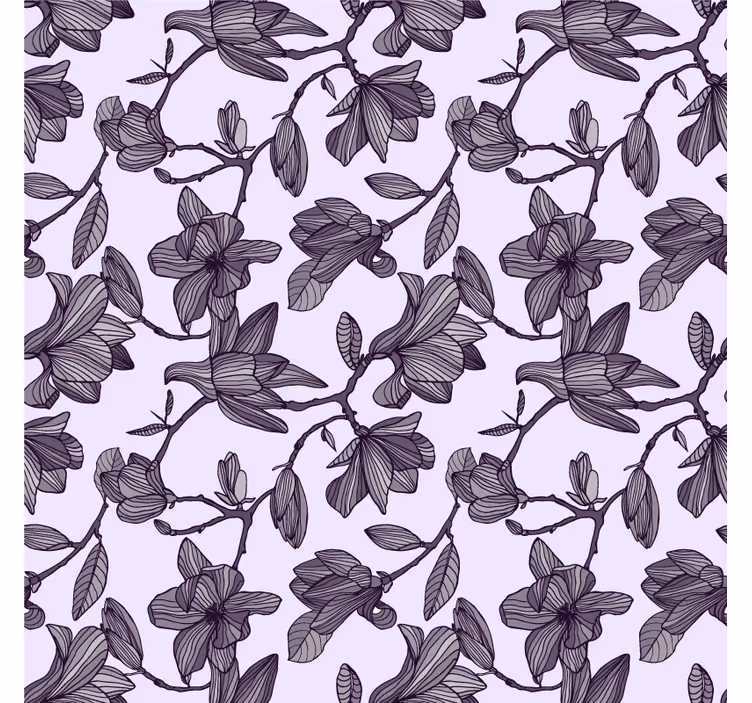 Tapete schlafzimmer im niedlichen magnolien design - TenStickers
