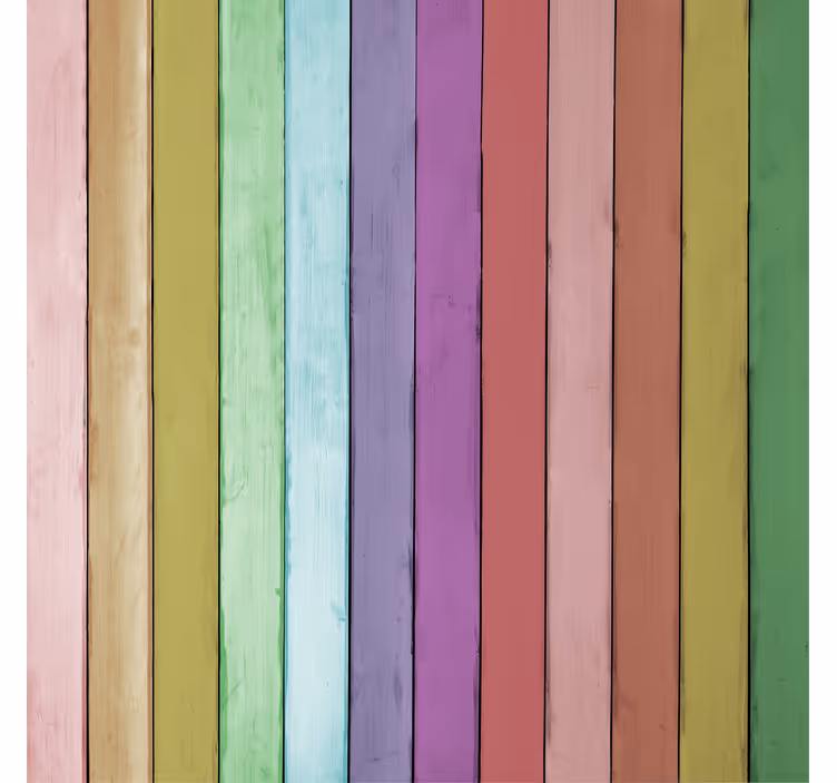 Ornament tapete in hellen holzplanken farben - TenStickers