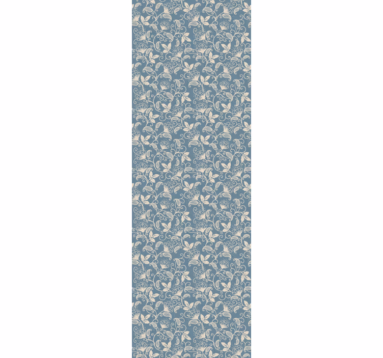 Ornament tapete mit blau-beigem detailmuster - TenStickers