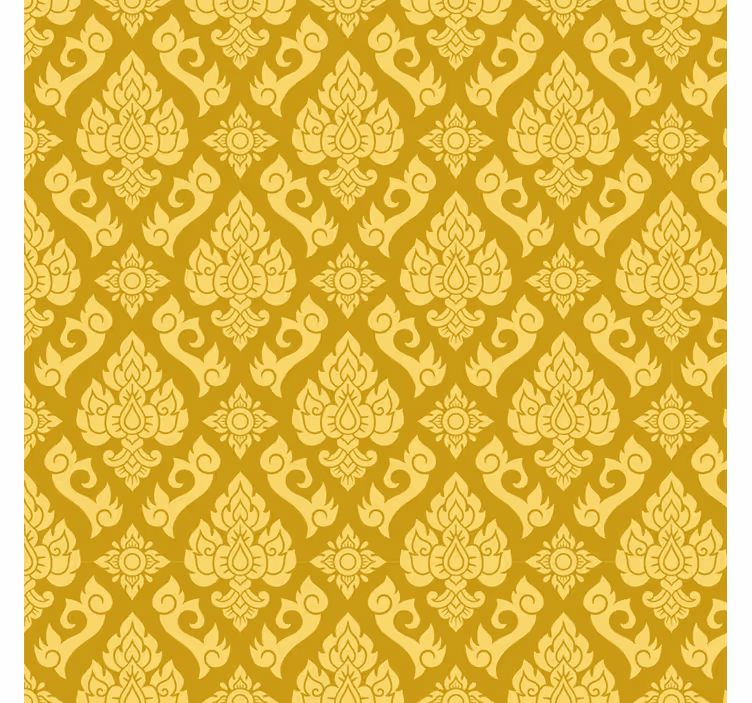 Ornament tapete mit filigranem blumenmuster - TenStickers