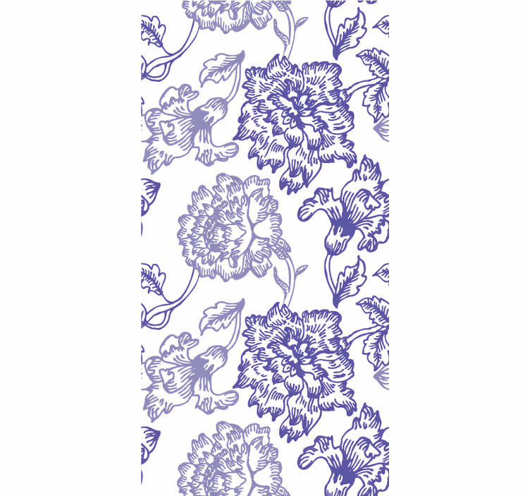 Ornament tapete mit eleganten blumenmustern - TenStickers