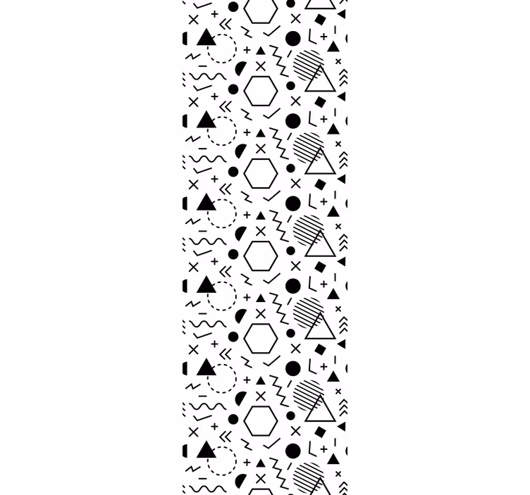 Ornament tapete mit kräftigen abstrakten formen - TenStickers