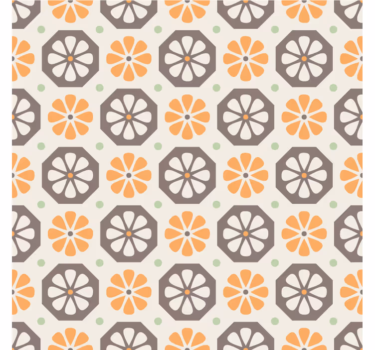 Ornament tapete mit floralen mustern - TenStickers