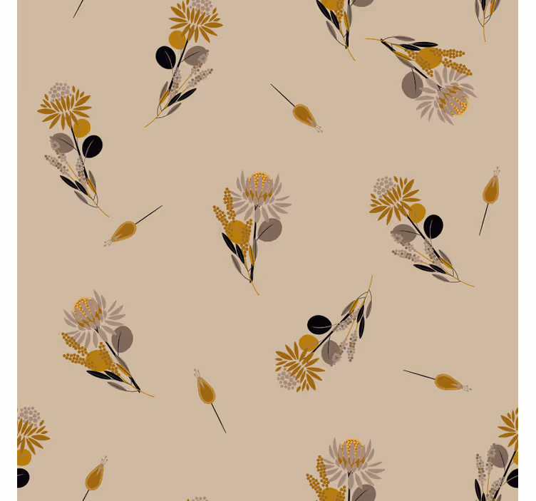 Muster tapete mit vintage blumen - TenStickers