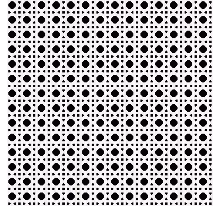 Muster tapete schwarz-weiß-karo - TenStickers