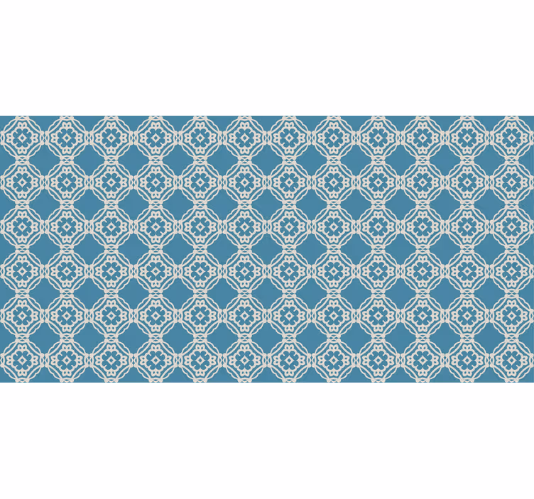 Muster tapete antikes blau-weißes vintage-muster - TenStickers