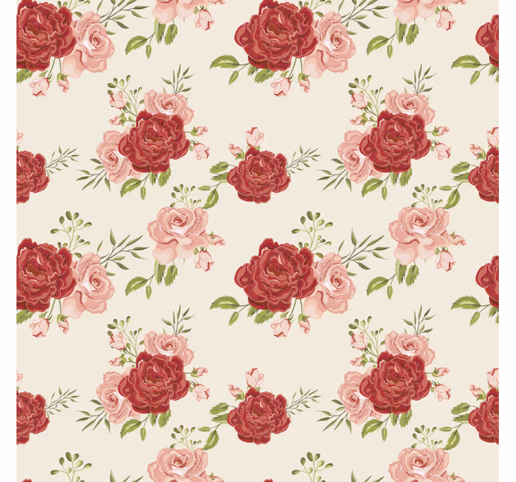 Blumentapete anmutige rosen - TenStickers
