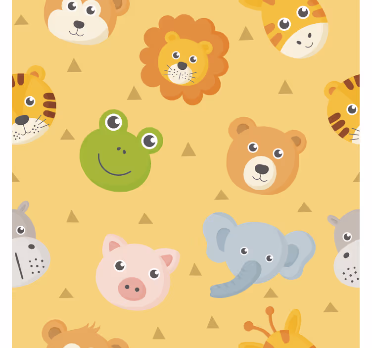 Tapete tiere bunte spielzone mit tieren - TenStickers