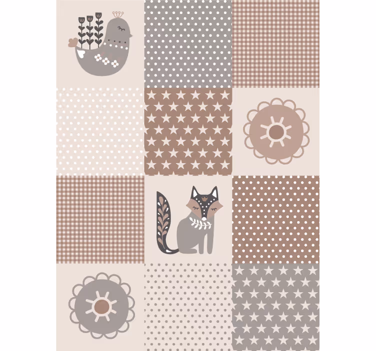 Tapete tiere nordic tiere und fliesen - TenStickers