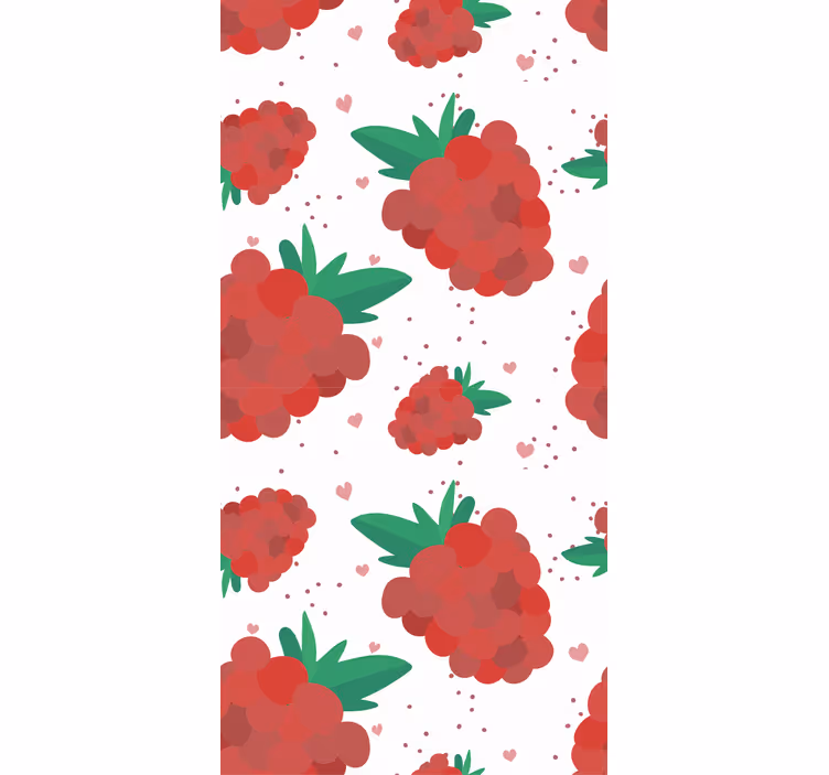 Tapete schlafzimmer beeren aquarell mit farbklecksen - TenStickers