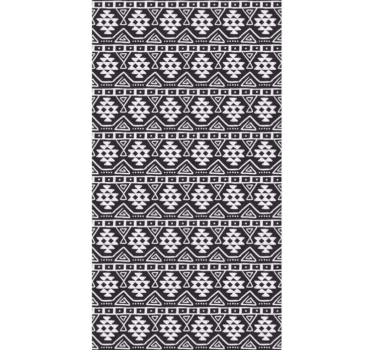 Muster tapete schwarz-weißes boho-muster - TenStickers