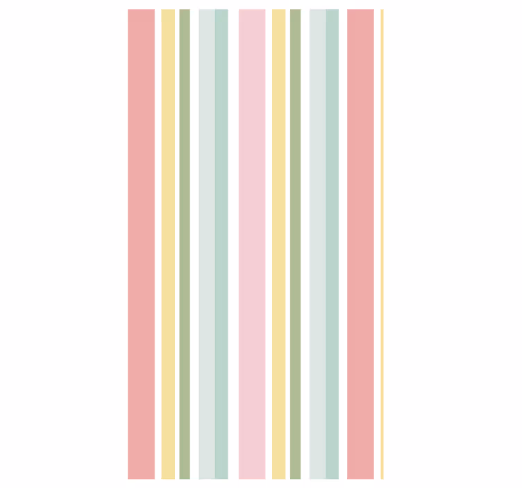 Muster tapete horizontales pastellfarbenes streifendesign - TenStickers