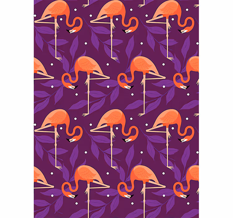 Tapete vögel mit rosa tropischen flamingos - TenStickers