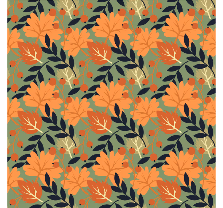 Muster tapete großes herbstliches blätterdesign - TenStickers