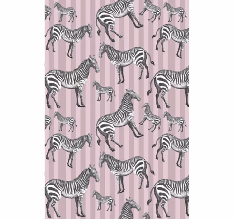 Tapete tiere vintage zebra illustrationsmuster - TenStickers