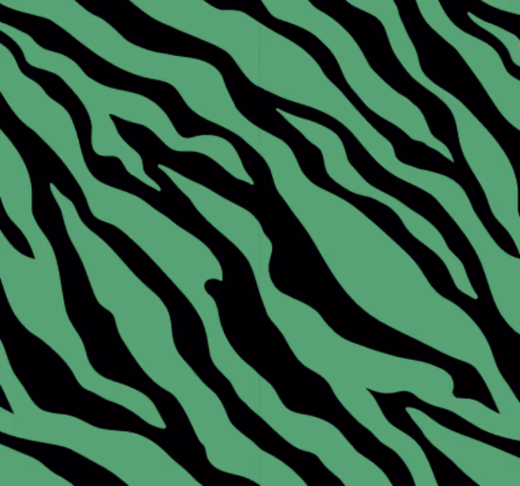 Tapete tiere im design grünes zebra - TenStickers