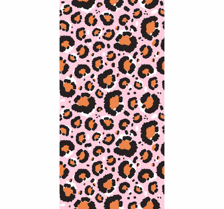 Tapete tiere im pinken leopardenmuster - TenStickers