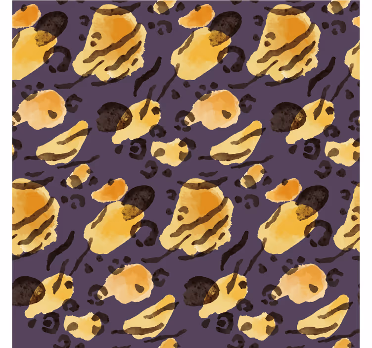 Tapete tiere aquarell tigerflecken - TenStickers