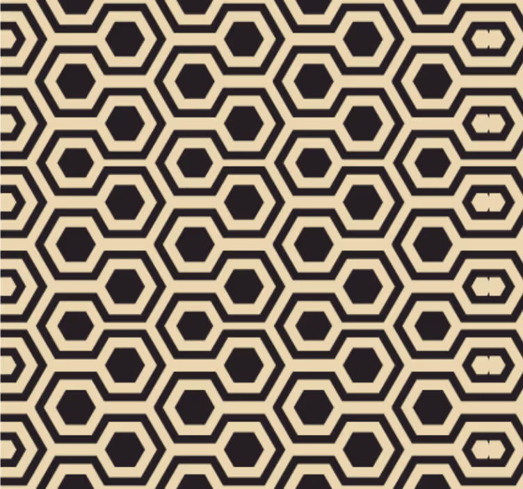 Büro tapete mit geometrischem hexagonalen muster - TenStickers