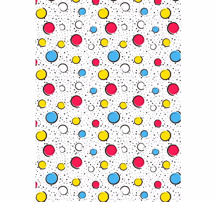Tapete flur mit bunten punkten - TenStickers