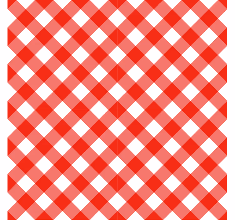Tapete flur mit rot und weißen mustern - TenStickers
