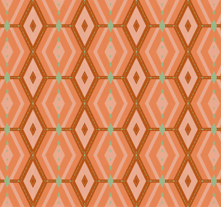 Tapete flur geometrische herbstliche töne der 30er - TenStickers