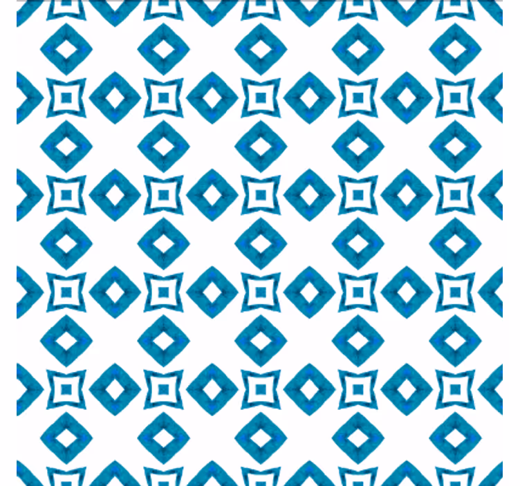 Tapete esszimmer geometrisches blaues diamantdesign - TenStickers
