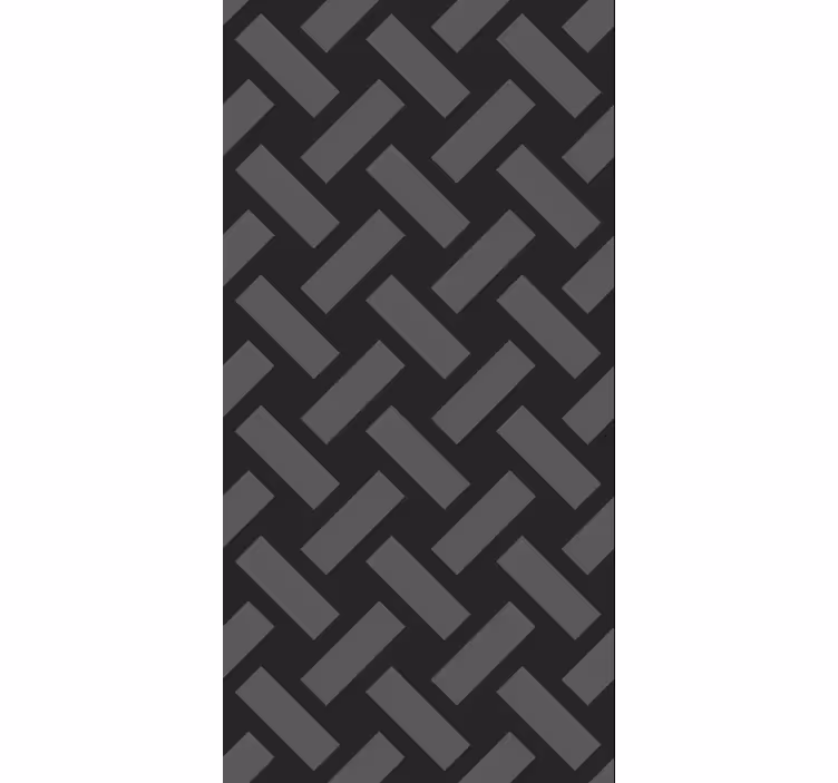 Tapete esszimmer geometrisches schwarzes quadratmuster - TenStickers