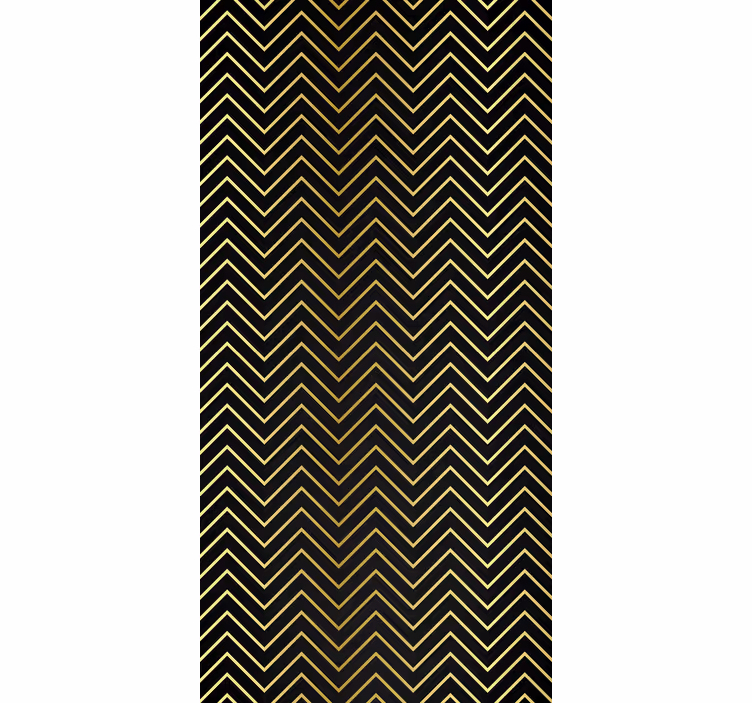 Tapete geometrische muster chevron golden motiv - TenStickers