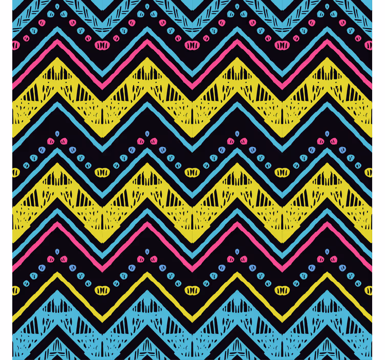 Tapete geometrische muster lebhaftes chevron-muster - TenStickers