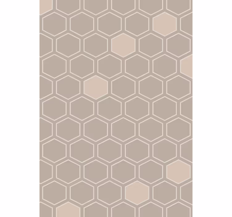 Tapete geometrische muster hexagon beige motiv - TenStickers